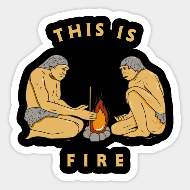 This Is Fire Sticker by dumbshirts